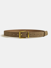 Golden Buckle Suede Belt