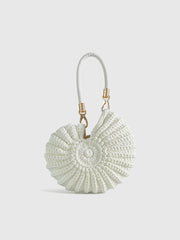 Crocheted Conch-Shaped Handbag