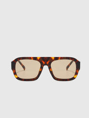 Leopard Printed Square Sunglasses