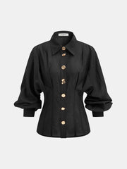 Irregular Metal Button Shirt