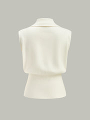 Metal Buttons Knit Vest