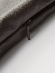 Seam Detail Faux Leather Flared Mini Skirt