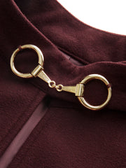 Metal Detail Cotton Blend Cloak