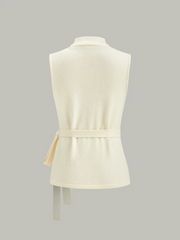 Cable Knit Wrap Vest