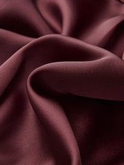 Collared Draped Satin Long Sleeve Bodysuit