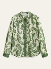 Paisley Print Button-Front Shirt