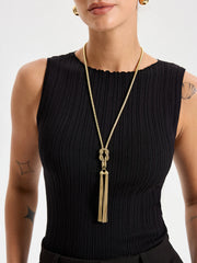 Tassel Knot Long Necklace