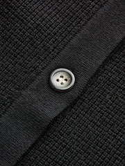 Contrast Ruffle Hem Button Cardigan