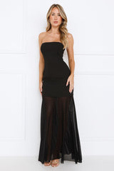 Event Extraordinaire Strapless Maxi Dress Black