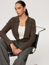 2 in 1 Color-Block Wool Blend Polo Collar Sweater