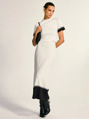 Contrast Detail Knit Co-ord Set