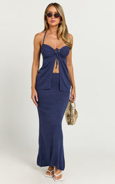 Runaway The Label - Aphrodite Maxi Skirt in Blue