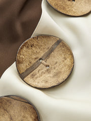 Asymmetrical Halter Top with Large Buttons