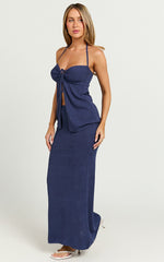 Runaway The Label - Aphrodite Maxi Skirt in Blue