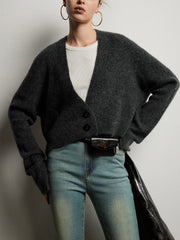 Buttoned Slouchy Cardigan