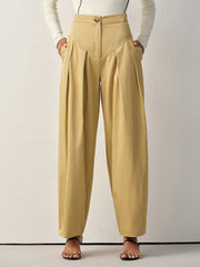 High-Waisted Pleated Wide-Leg Pants