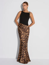 Leopard Print Cut-Out Maxi Dress