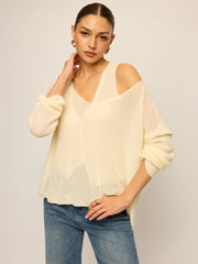 Off-Shoulder Oversized Knitted Sweater