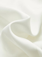 Lapel Collar Tie Satin Wrap Shirt