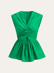 Twisted Peplum Tank-Top