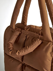 Puffer Zipper-Top Tote Bag