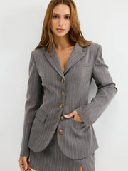 Pinstripe Tailored Blazer
