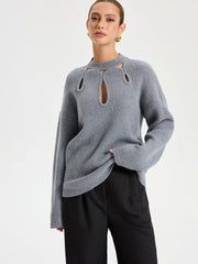 Cut-Out Knit Sweater