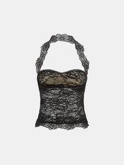 Lace Halter Neck Top