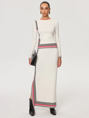 Striped Wool-Blend Knit Top