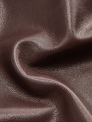 PU A-Line Mid-Waist Skirt