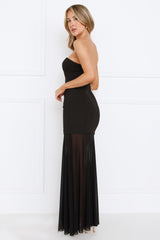 Event Extraordinaire Strapless Maxi Dress Black