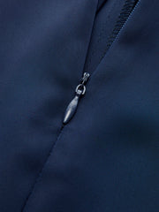 Twisted Mock Neck Long-Sleeve Satin Bodysuit