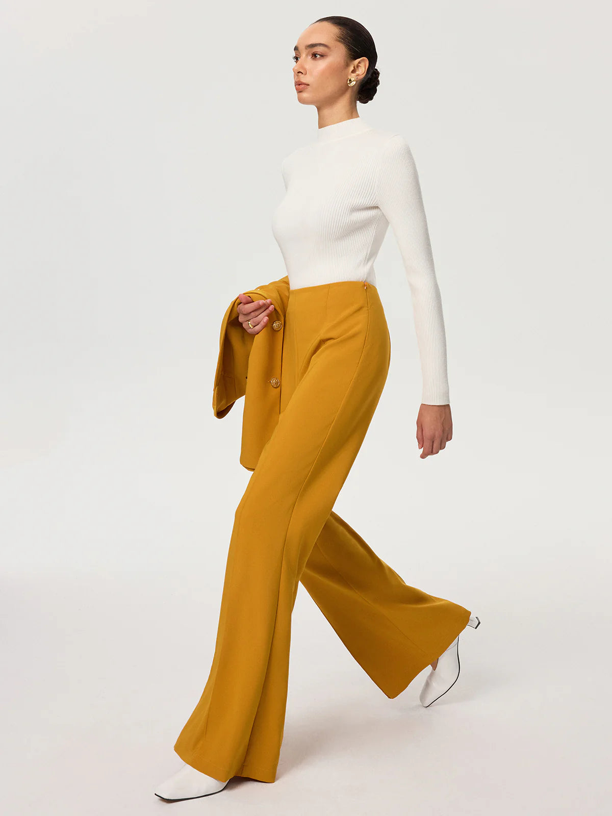 Mid-Waist Flare Pants