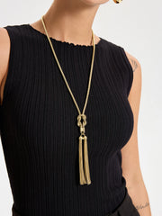 Tassel Knot Long Necklace
