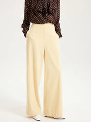 High-Waist Corduroy Wide-Leg Pants