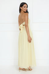 Enchanted Edit Strapless Maxi Dress Yellow