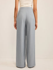 Pleated Wide-Leg Pants