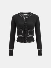 Contrast Trim Cardigan
