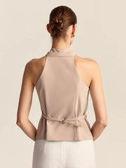 Cross-Front Halter Top