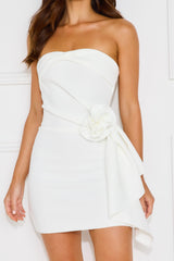 Chic Essence Strapless Mini Dress White