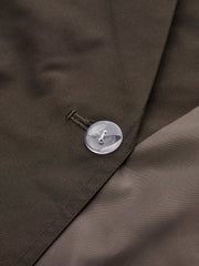 Double-Button Cropped Trench Coat