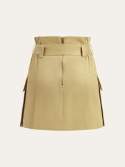 Belted Cargo Mini Skirt
