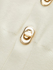 Metal Buttons Knit Vest