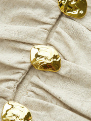 Cotton & Linen Kimono Sleeve Button Top