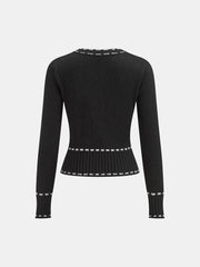 Contrast Trim Cardigan