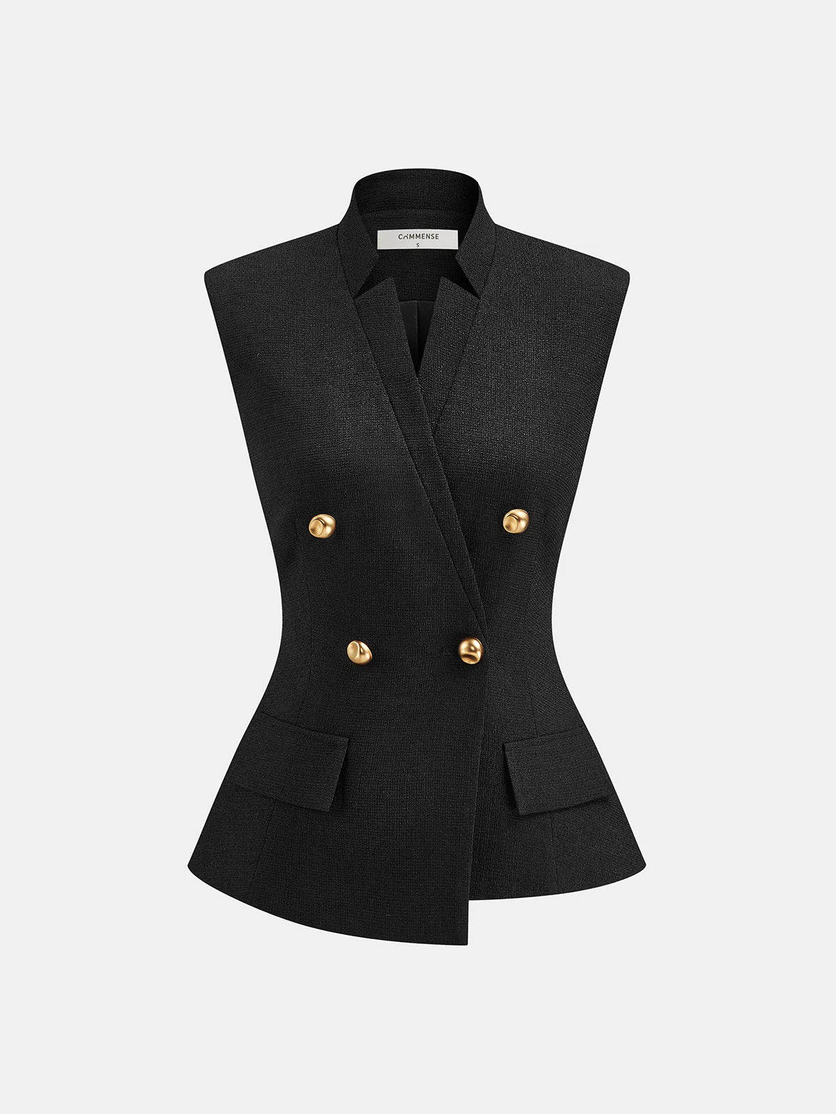 Metal-Button Tailored Vest
