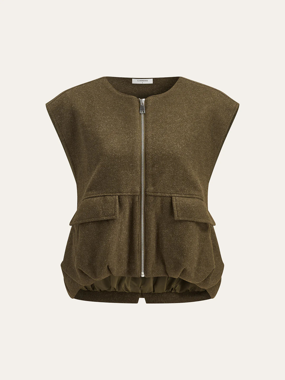 Zip Front Sleeveless Vest