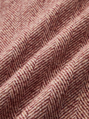 Herringbone Wool-Blend Wide-Leg Pants