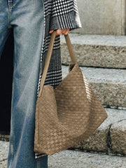 Woven Textured Tote Bag