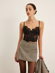 Sheer Lace Crop Corset